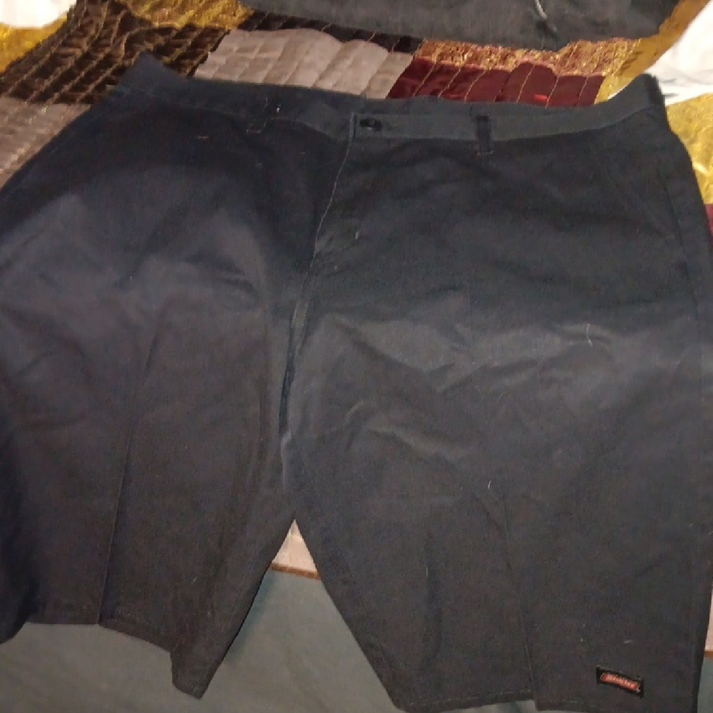 Dickies Black Flat Front Shorts